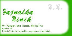 hajnalka minik business card